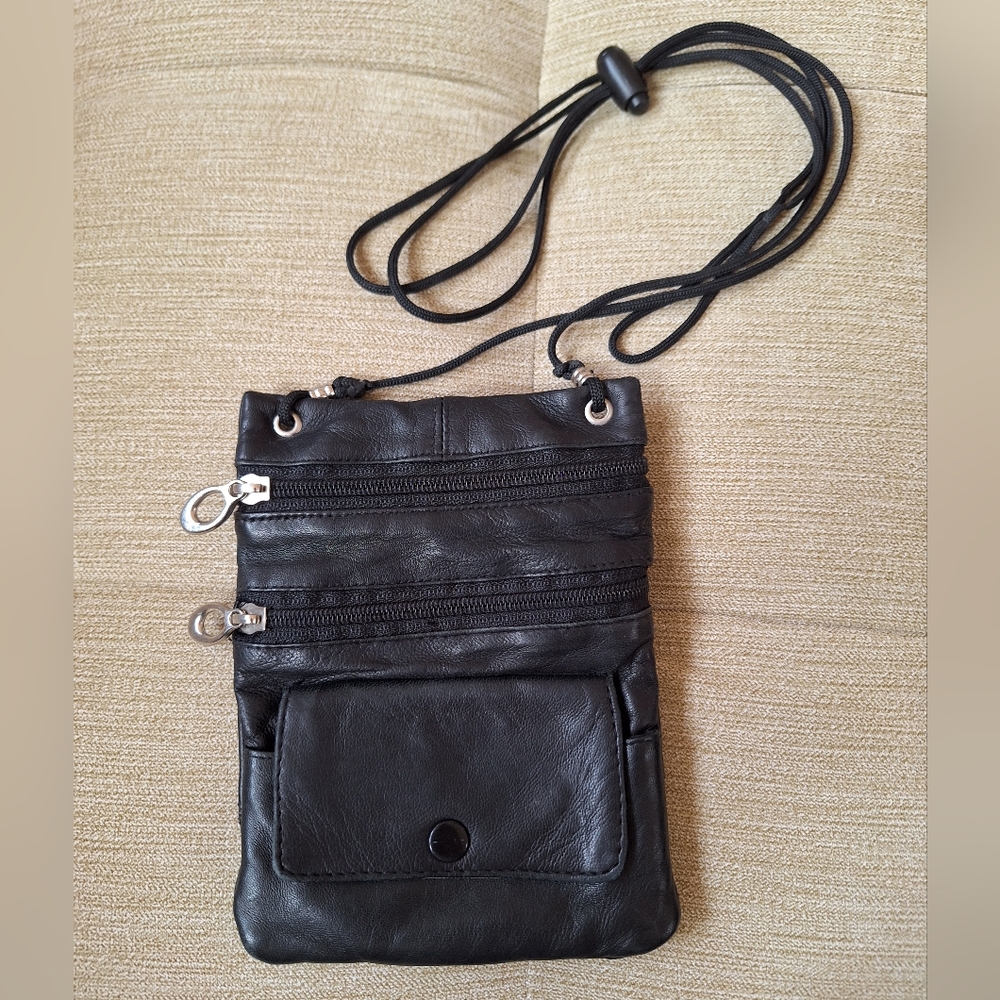 3/$15 MARSHAL Leather Crossbody Bag